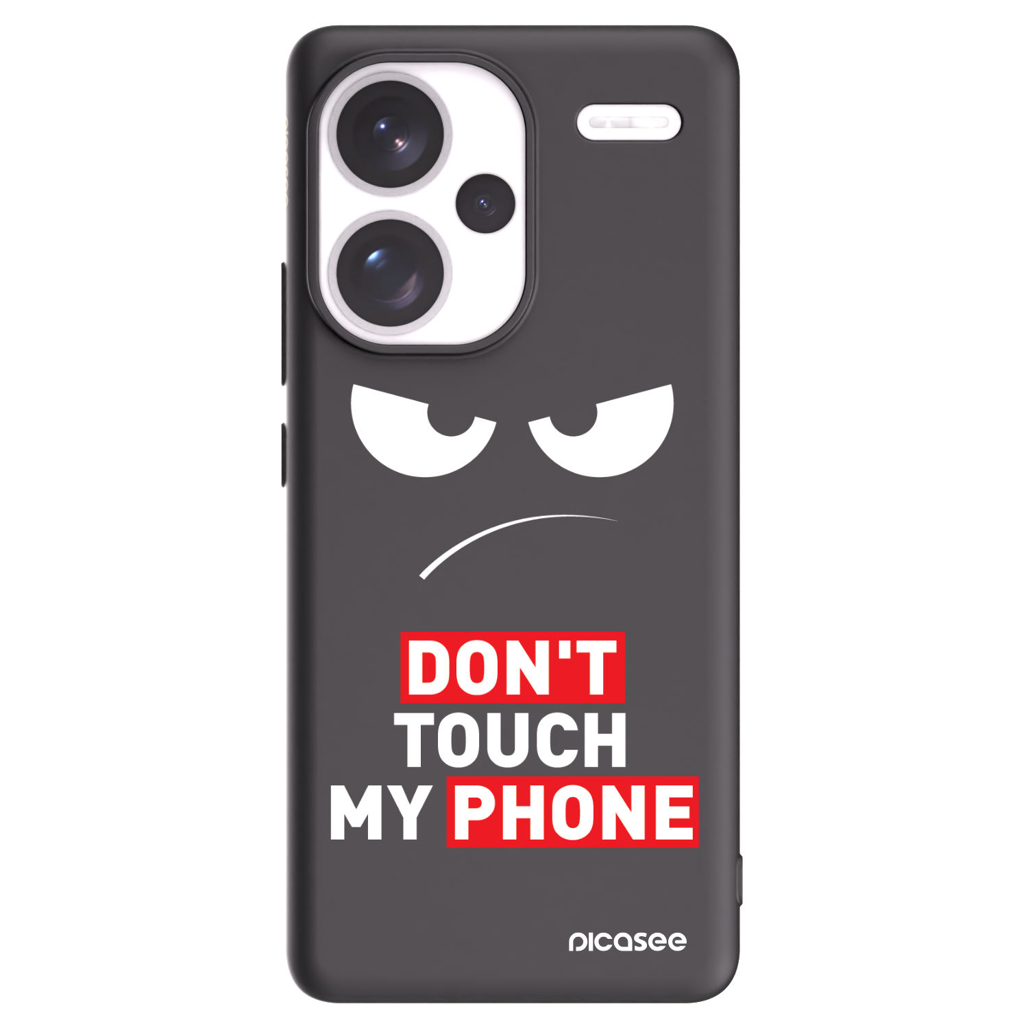 Picasee Xiaomi Redmi Note 13 Pro+ 5G Hülle - Schwarzes Silikon - Angry Eyes - Transparent
