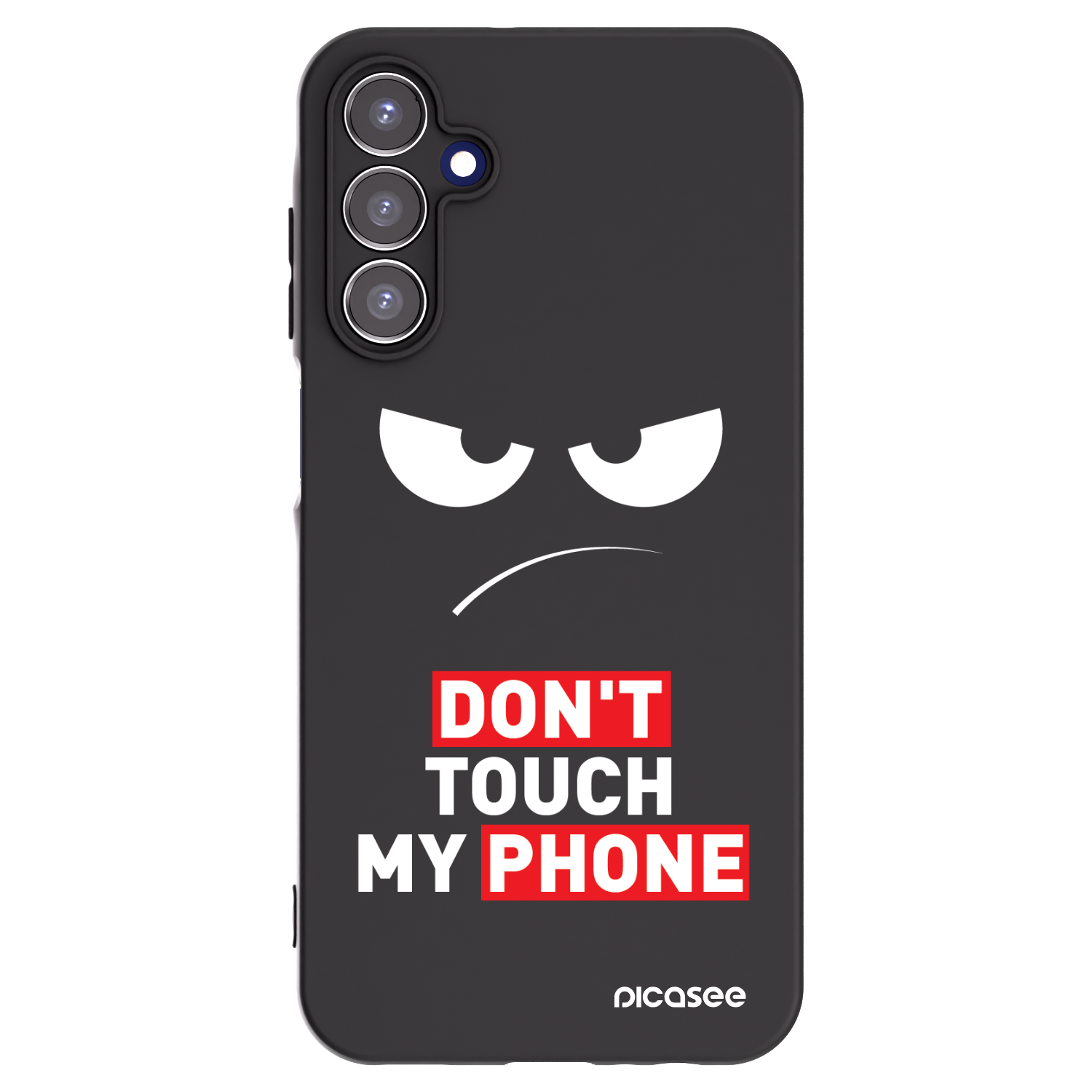 Picasee Samsung Galaxy A15 A155F 4G Hülle - Schwarzes Silikon - Angry Eyes - Transparent