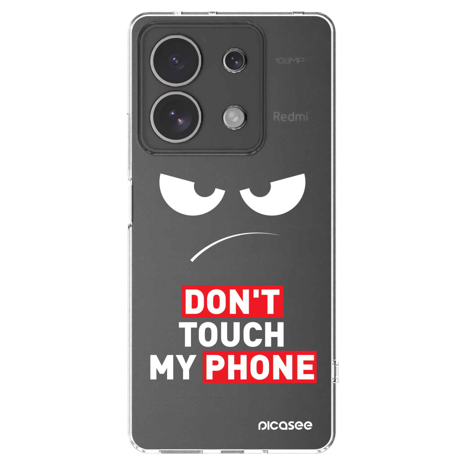 Picasee Xiaomi Redmi Note 13 4G Hülle - Transparentes Silikon - Angry Eyes - Transparent