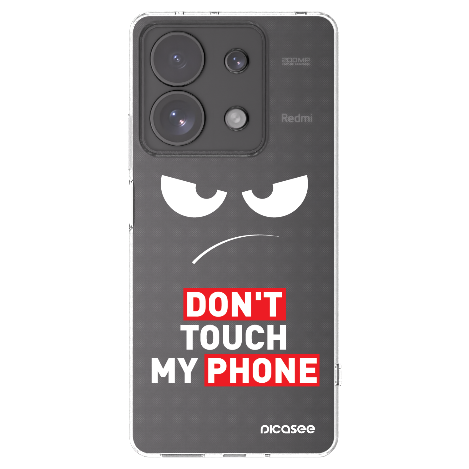 Picasee Xiaomi Redmi Note 13 Pro 4G Hülle - Transparentes Silikon - Angry Eyes - Transparent