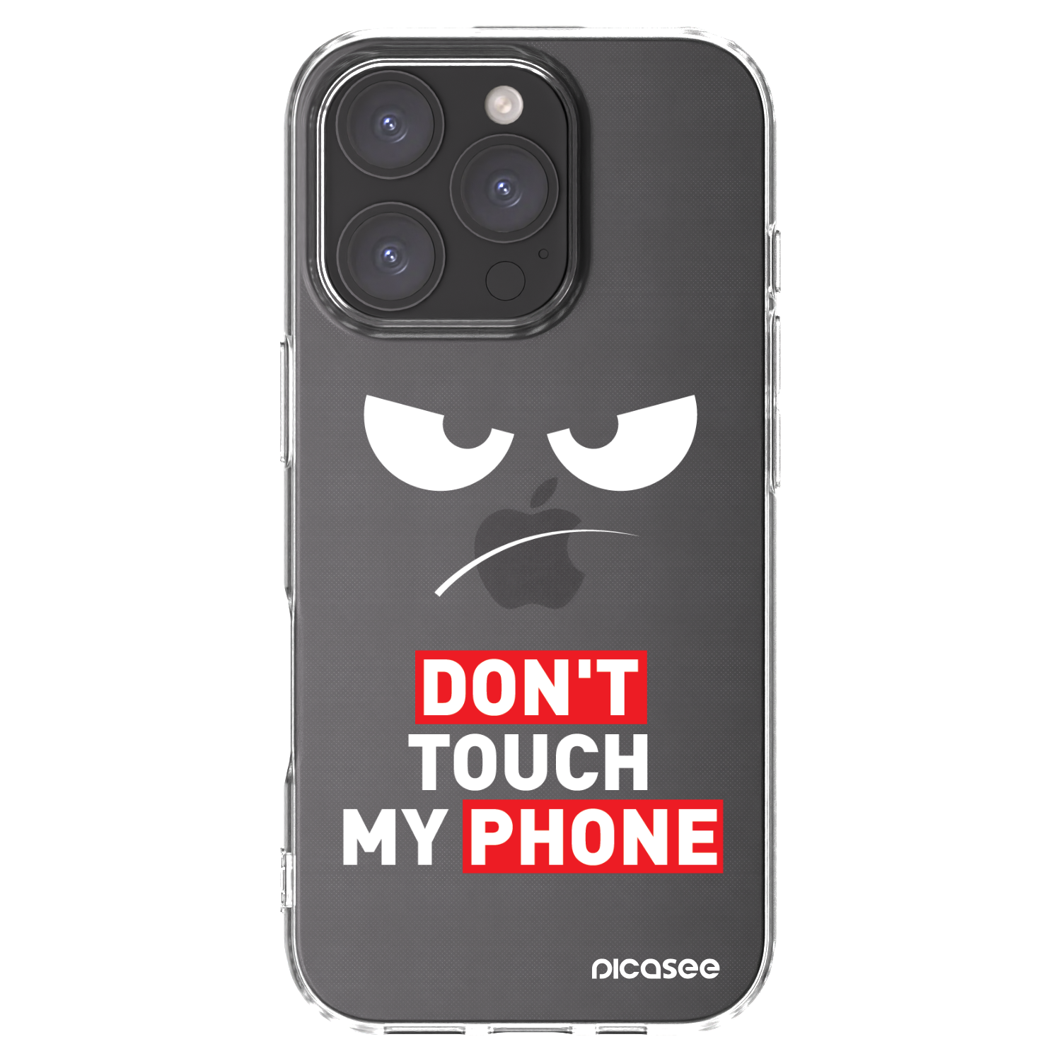 Picasee Apple iPhone 16 Pro Hülle - Transparentes Silikon - Angry Eyes - Transparent