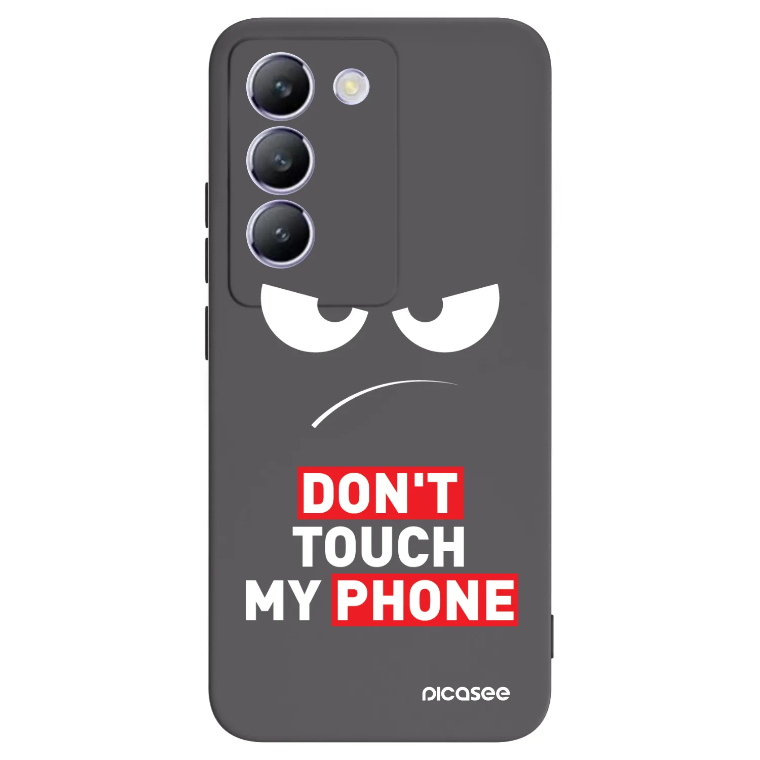 Picasee Vivo V40 SE 5G Hülle - Schwarzes Silikon - Angry Eyes - Transparent