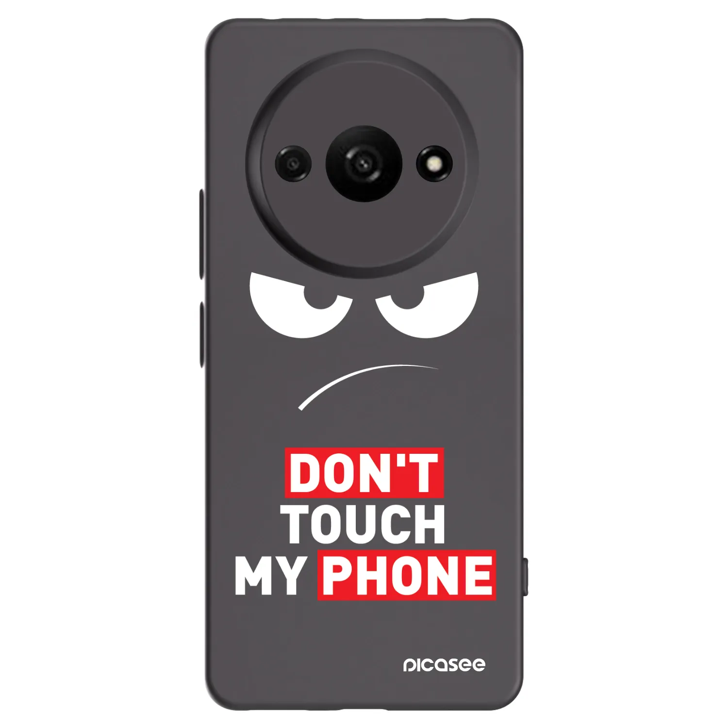 Picasee Xiaomi Redmi A3 Hülle - Schwarzes Silikon - Angry Eyes - Transparent