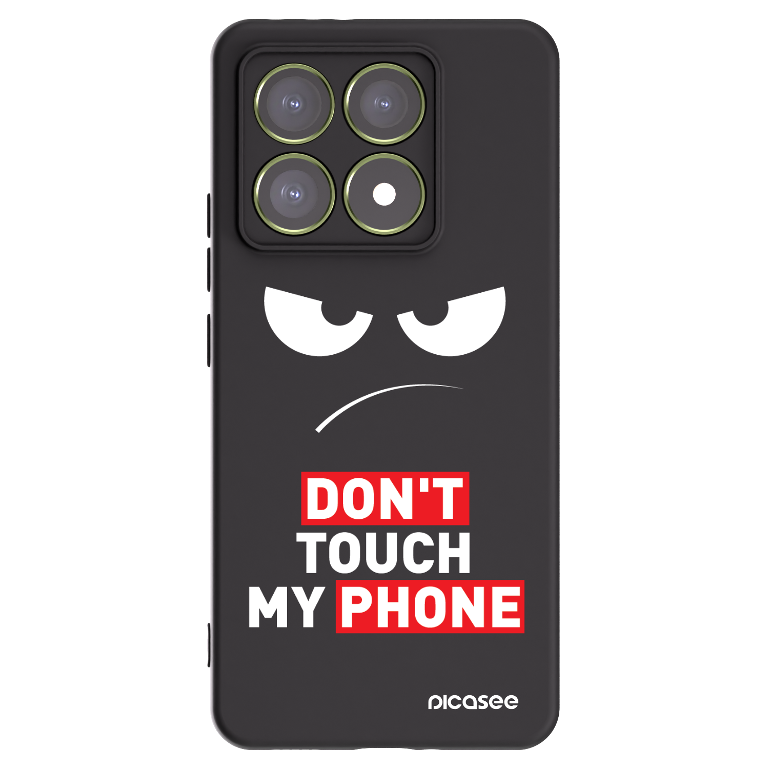 Picasee Xiaomi 14T Hülle - Schwarzes Silikon - Angry Eyes - Transparent