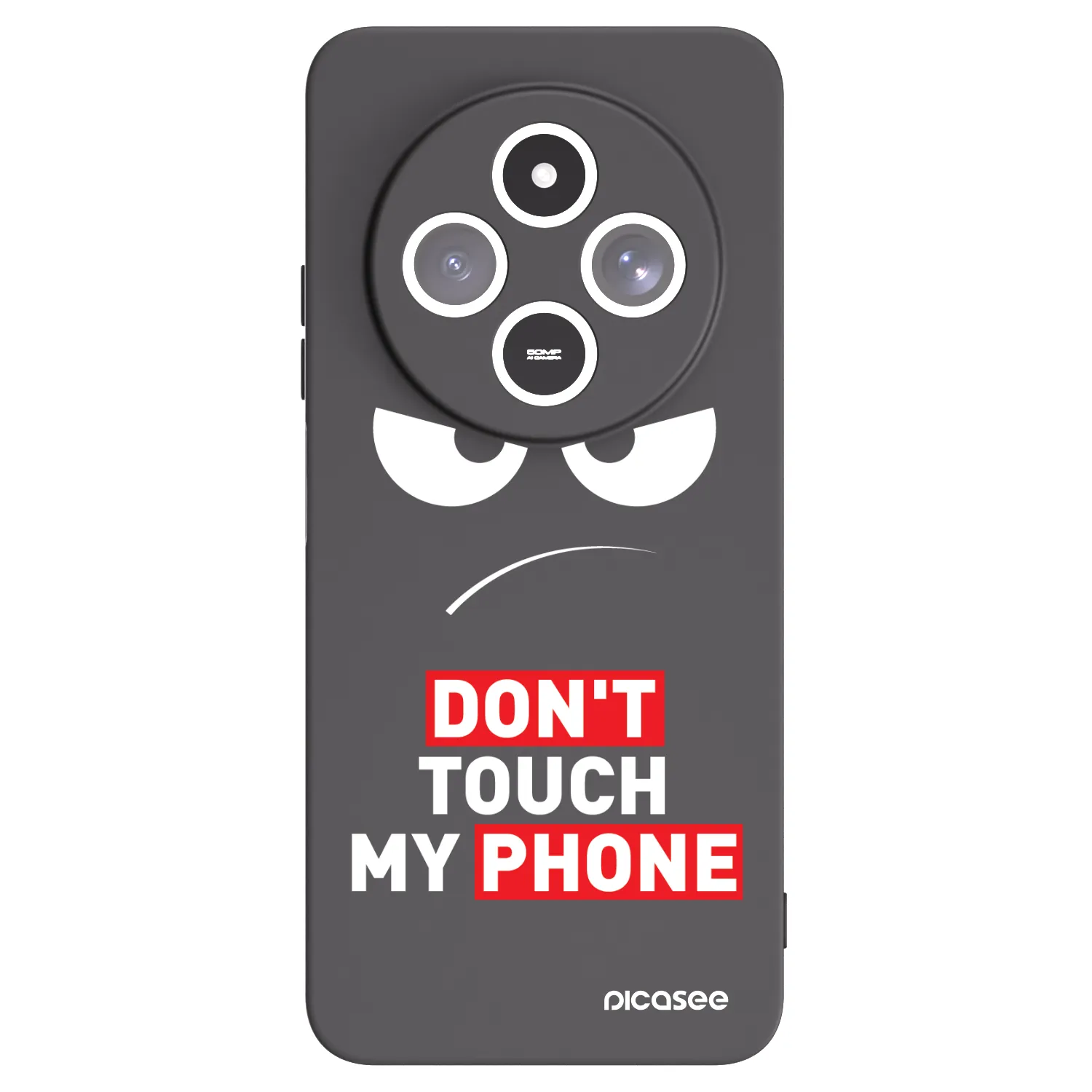Picasee Xiaomi Redmi 14C Hülle - Schwarzes Silikon - Angry Eyes - Transparent