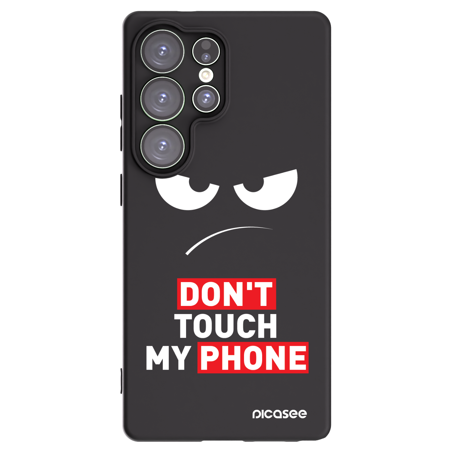 Picasee Samsung Galaxy S25 Ultra 5G Hülle - Schwarzes Silikon - Angry Eyes - Transparent