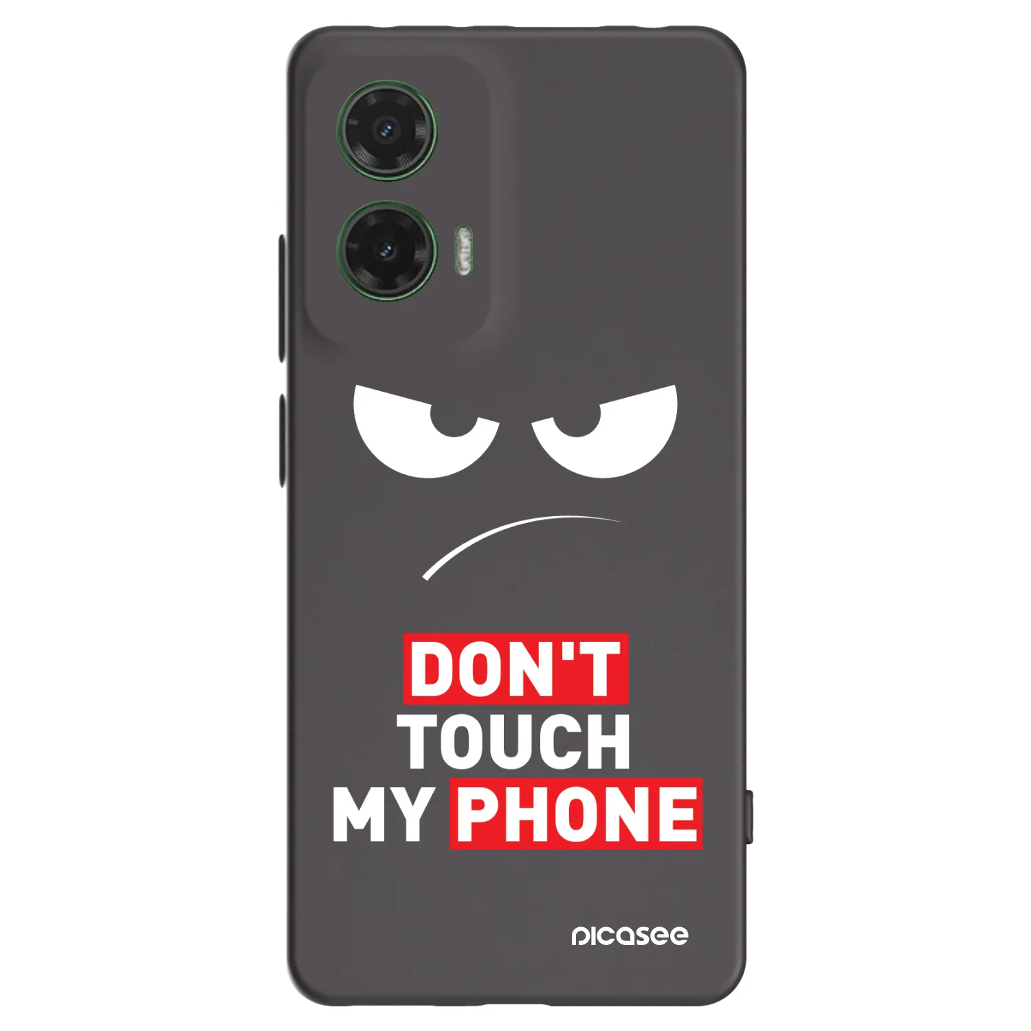 Picasee Motorola Moto G35 5G Hülle - Schwarzes Silikon - Angry Eyes - Transparent
