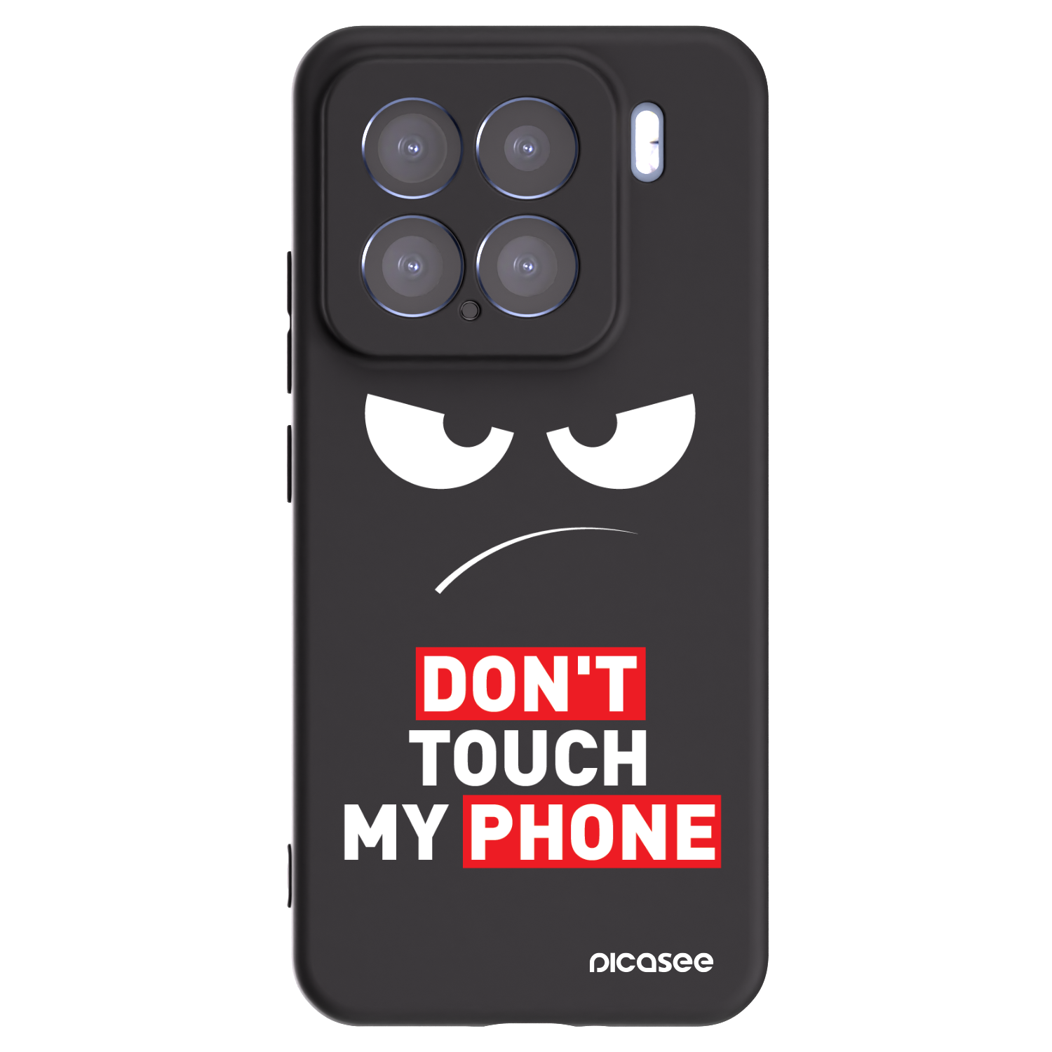 Picasee Xiaomi 15 Hülle - Schwarzes Silikon - Angry Eyes - Transparent