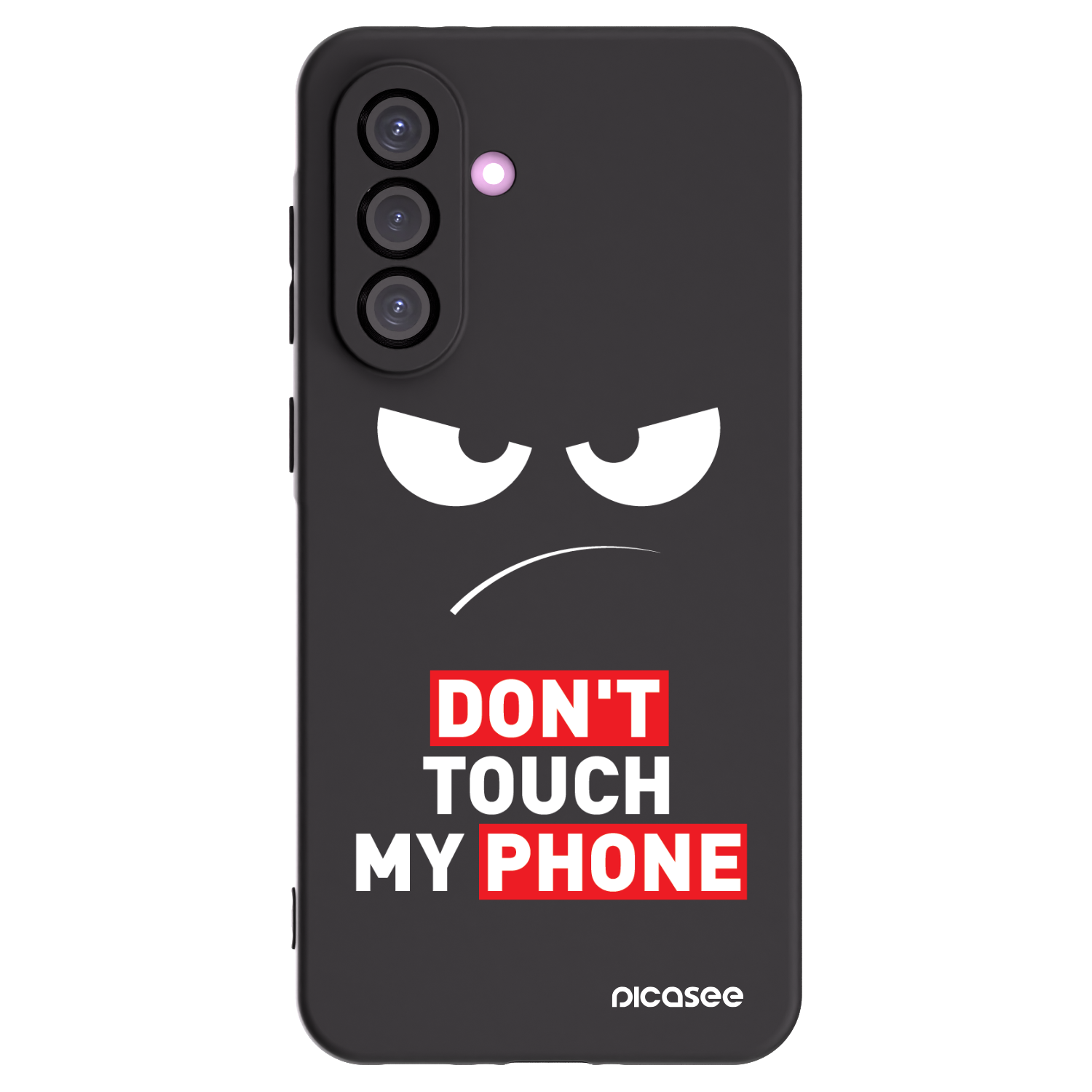 Picasee Samsung Galaxy A36 5G Hülle - Schwarzes Silikon - Angry Eyes - Transparent