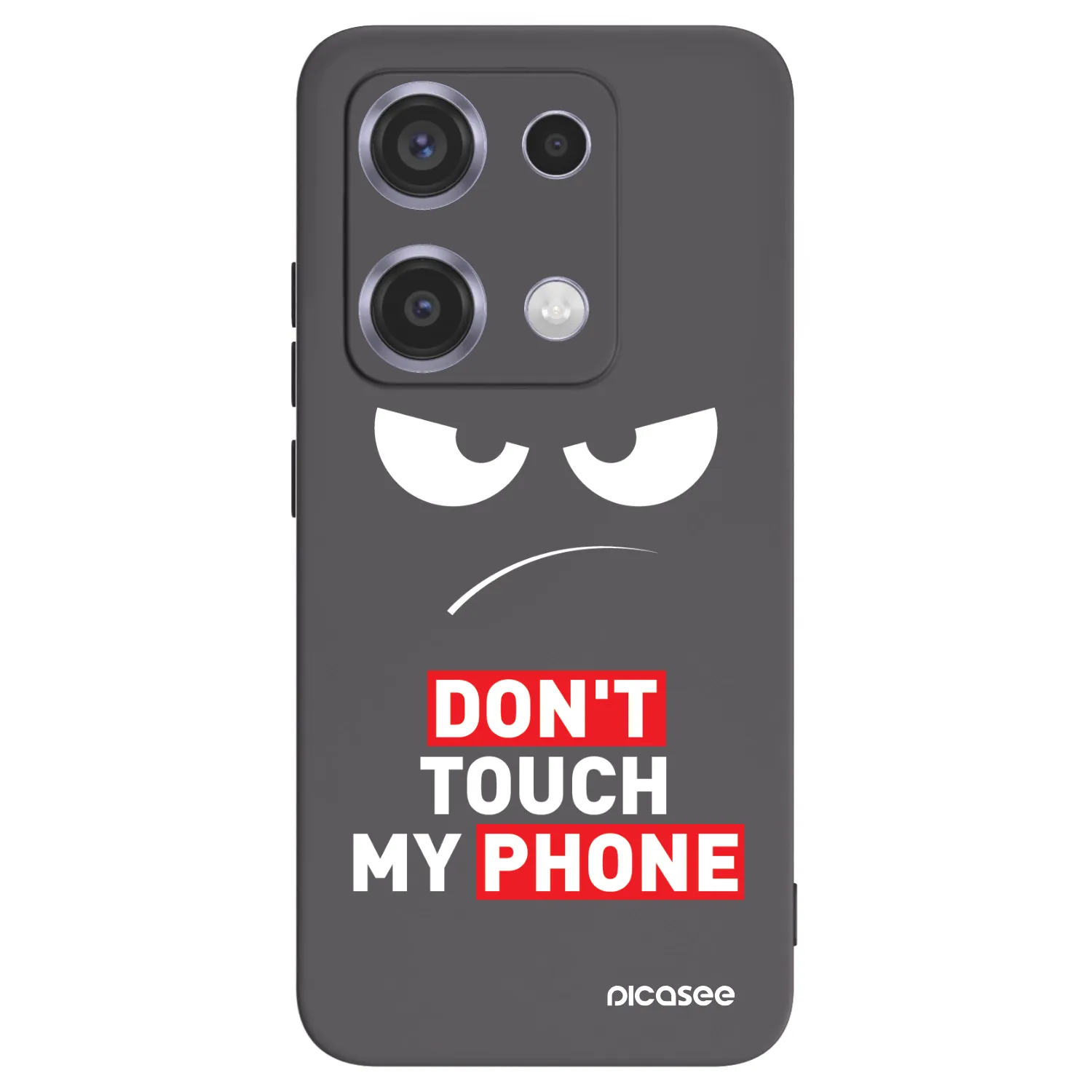Picasee Xiaomi Redmi Note 14S Hülle - Schwarzes Silikon - Angry Eyes - Transparent