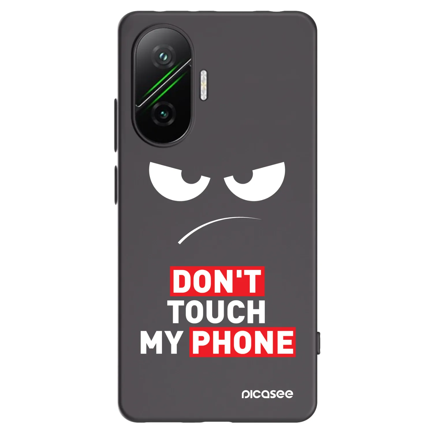 Picasee Xiaomi Poco F7 5G Hülle - Schwarzes Silikon - Angry Eyes - Transparent