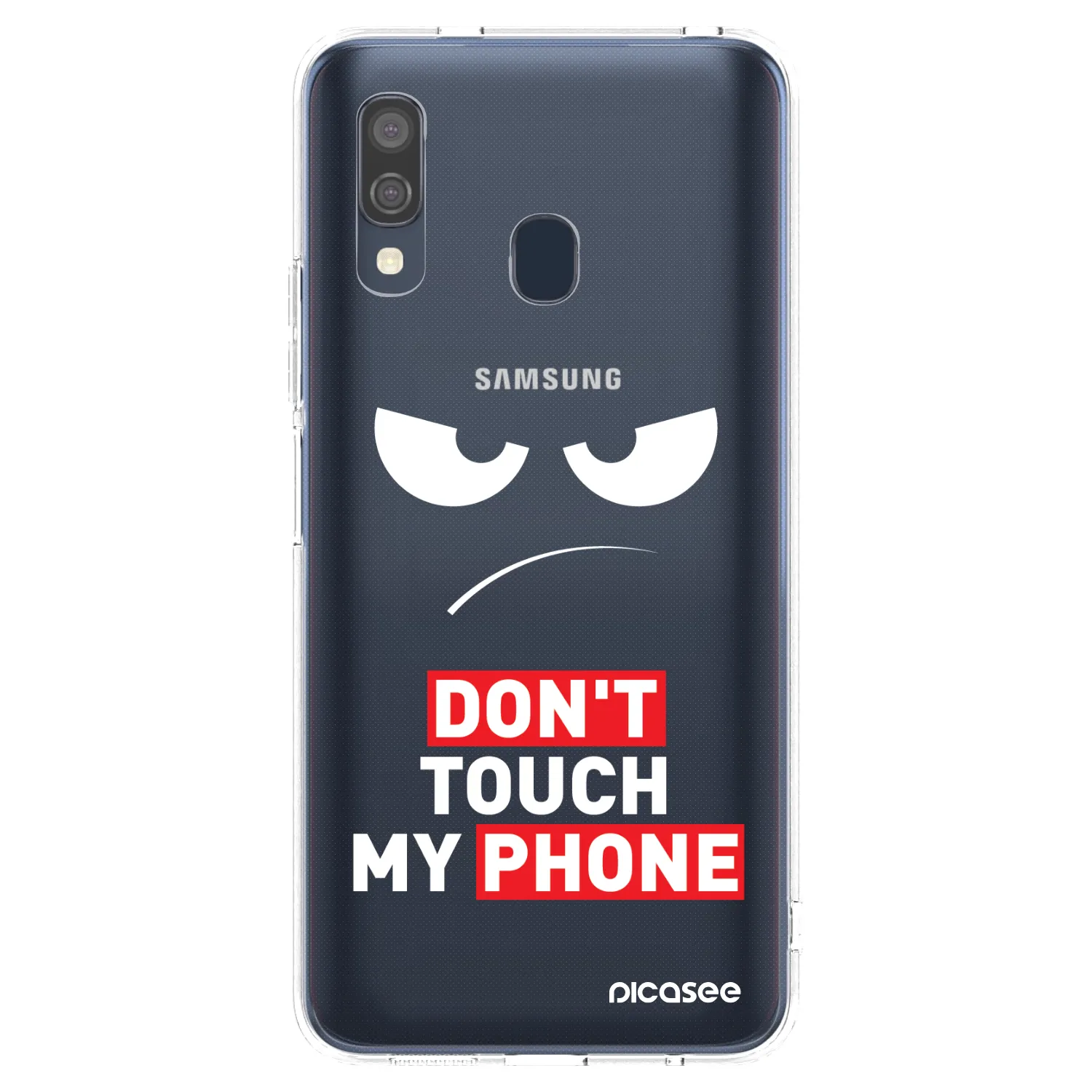 Picasee Samsung Galaxy A40 A405F Hülle - Transparentes Silikon - Angry Eyes - Transparent