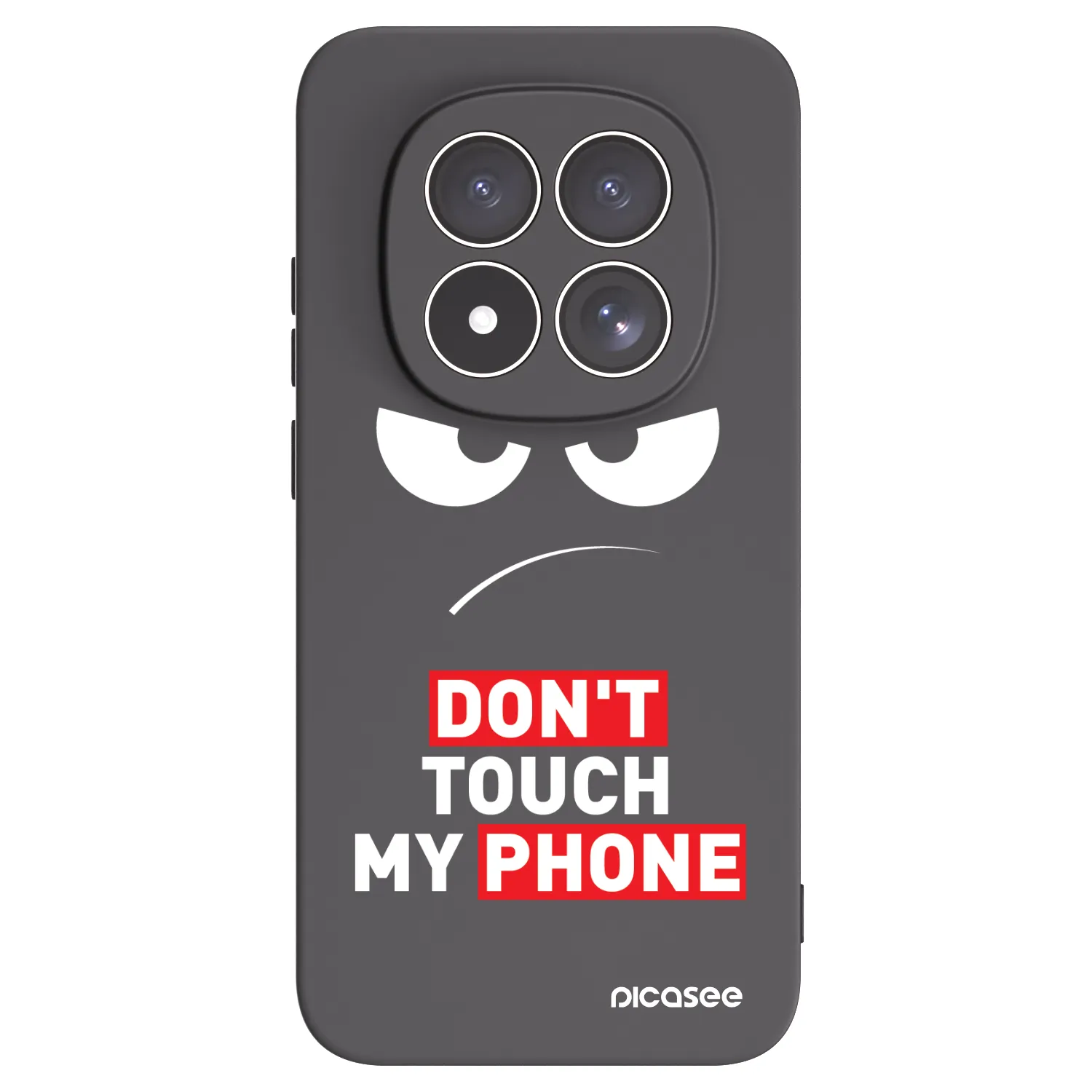 Picasee Xiaomi Redmi Note 15 Pro 4G Hülle - Schwarzes Silikon - Angry Eyes - Transparent