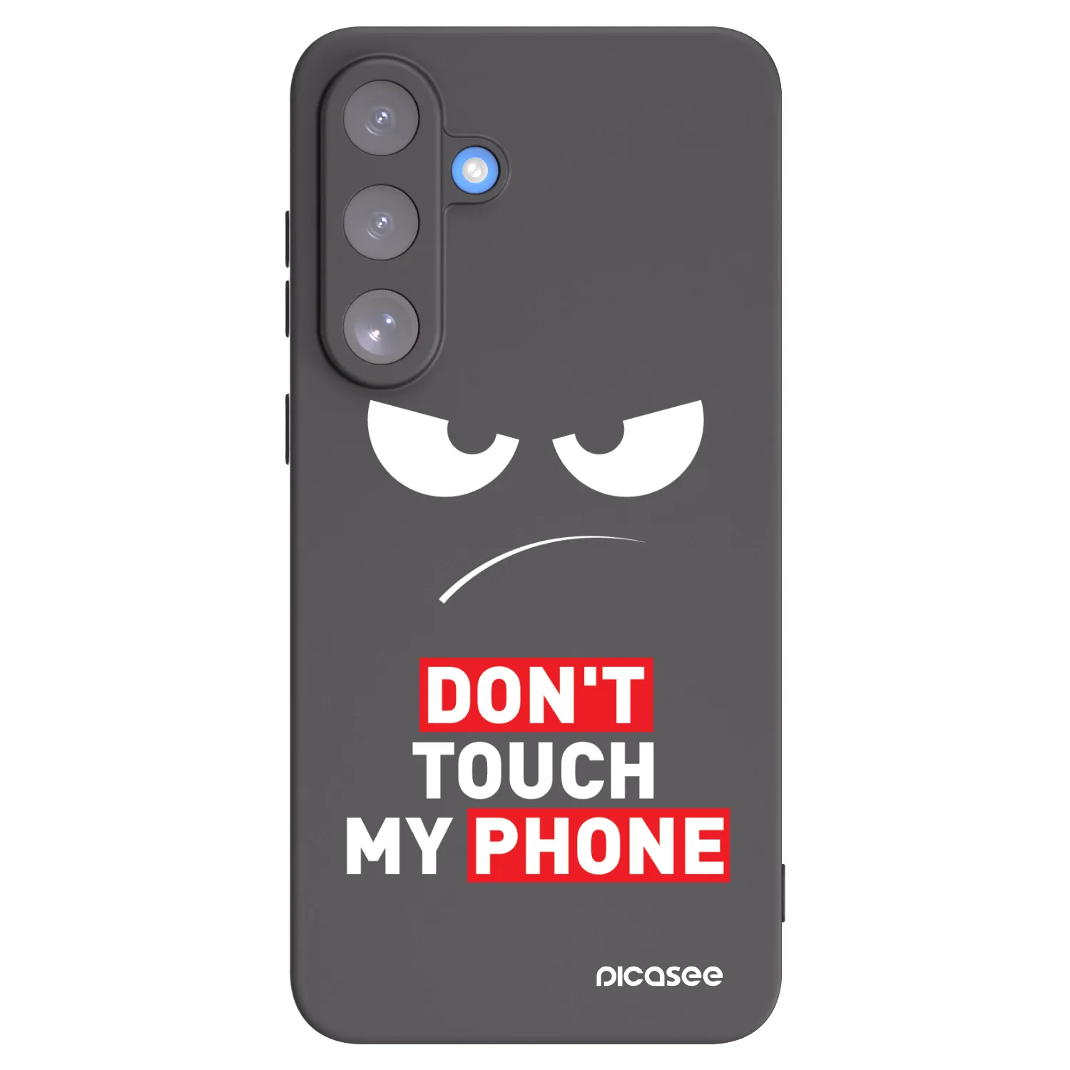 Picasee Samsung Galaxy S25 FE 5G Hülle - Schwarzes Silikon - Angry Eyes - Transparent
