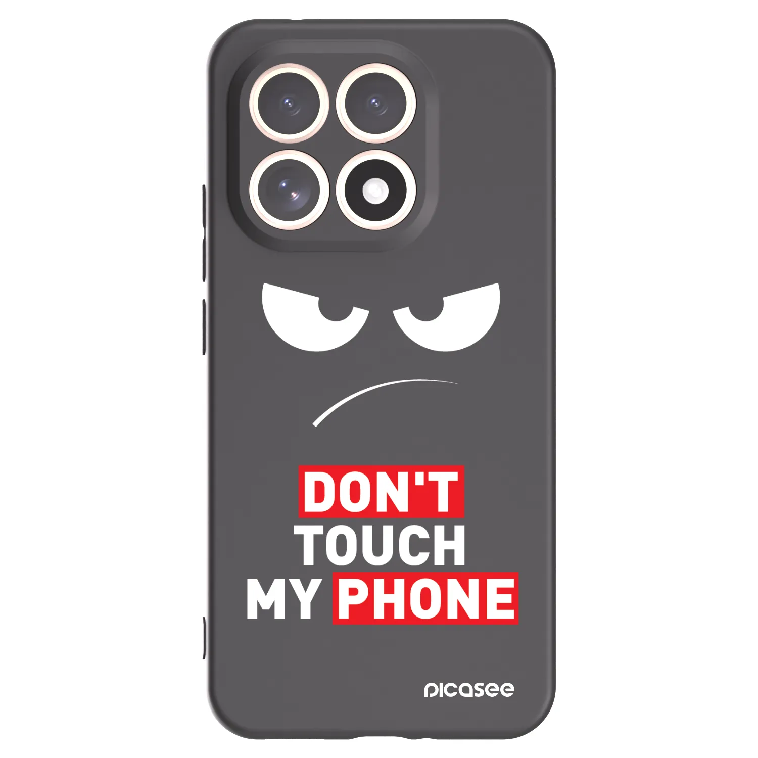 Picasee Xiaomi 15T Hülle - Schwarzes Silikon - Angry Eyes - Transparent