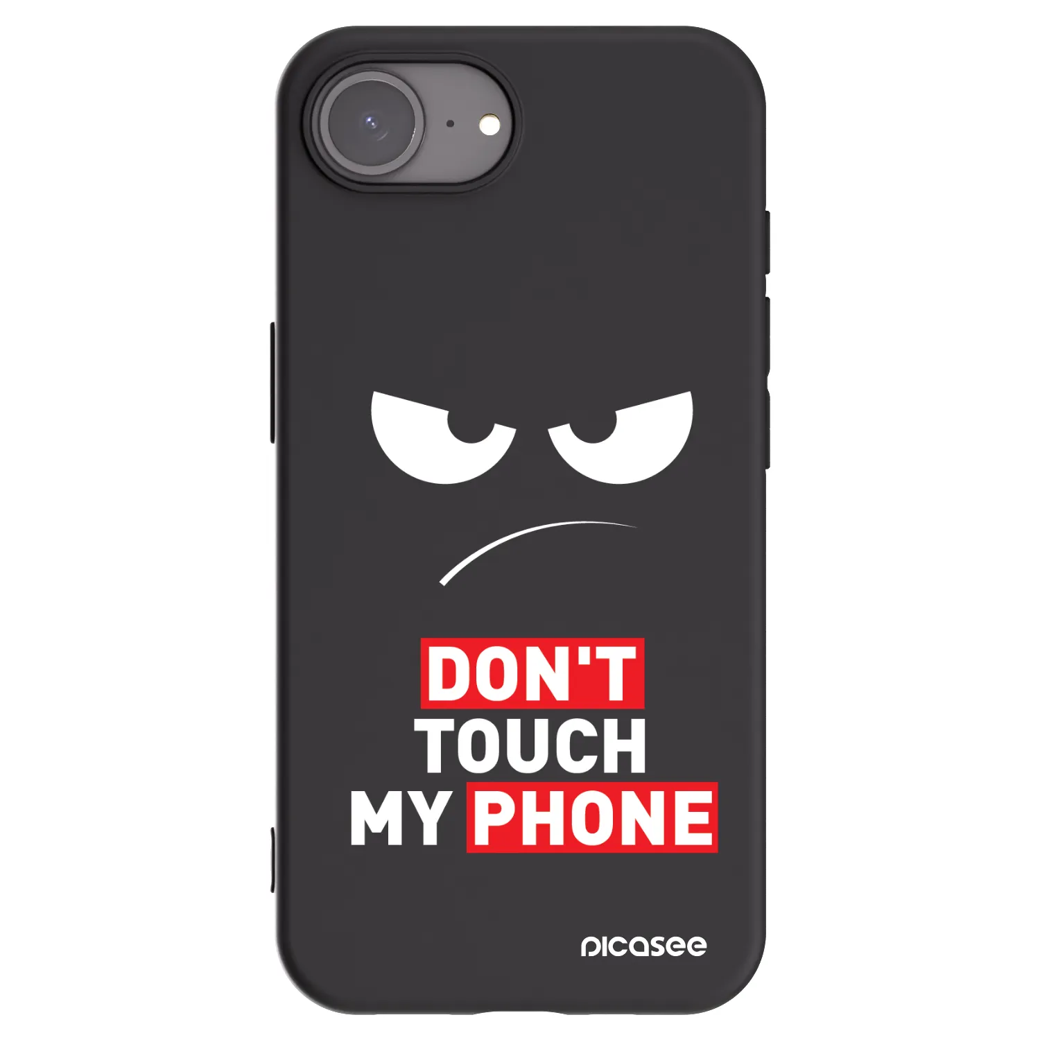 Picasee Apple iPhone 17e Hülle - Schwarzes Silikon - Angry Eyes - Transparent