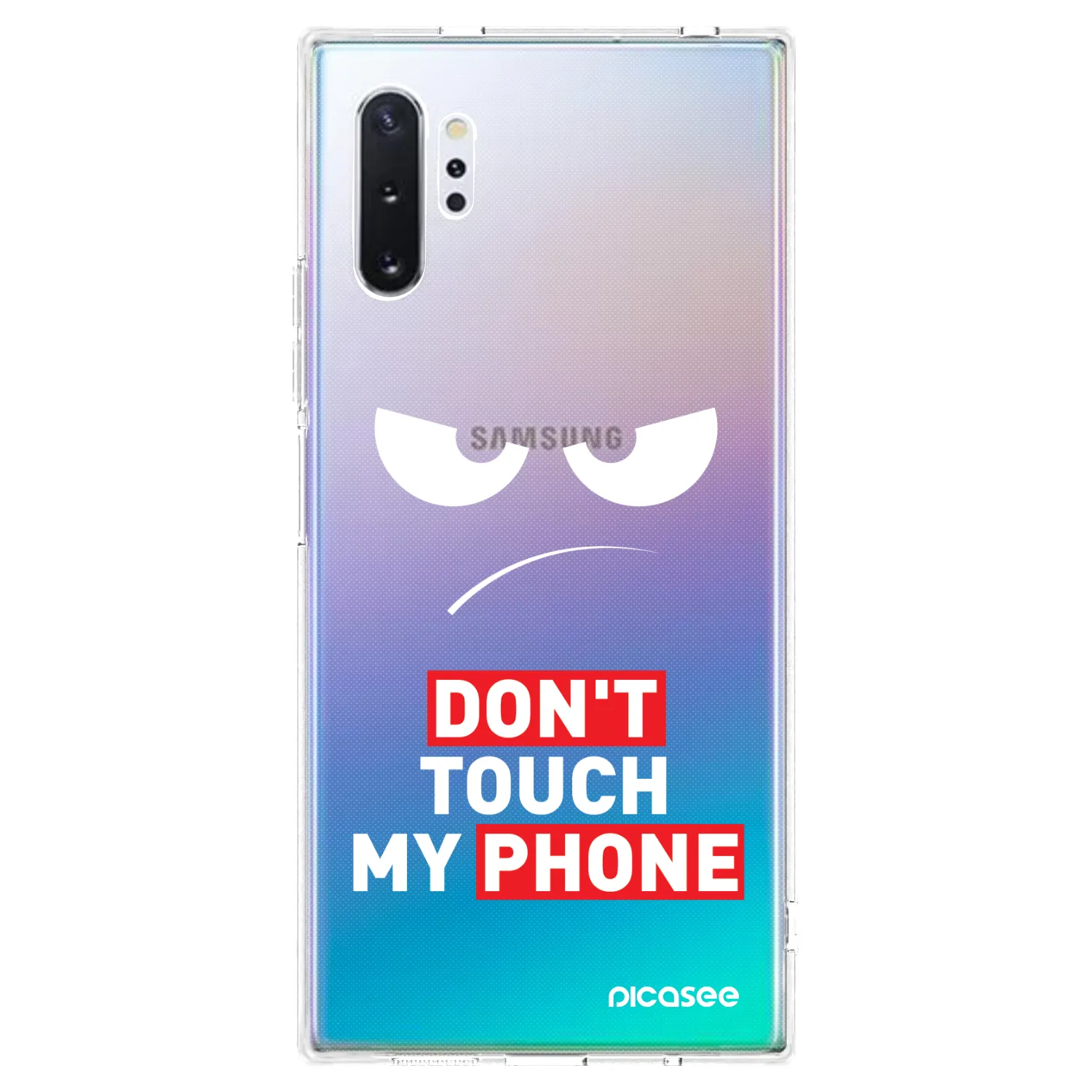 Picasee Samsung Galaxy Note 10+ N975F Hülle - Transparentes Silikon - Angry Eyes - Transparent