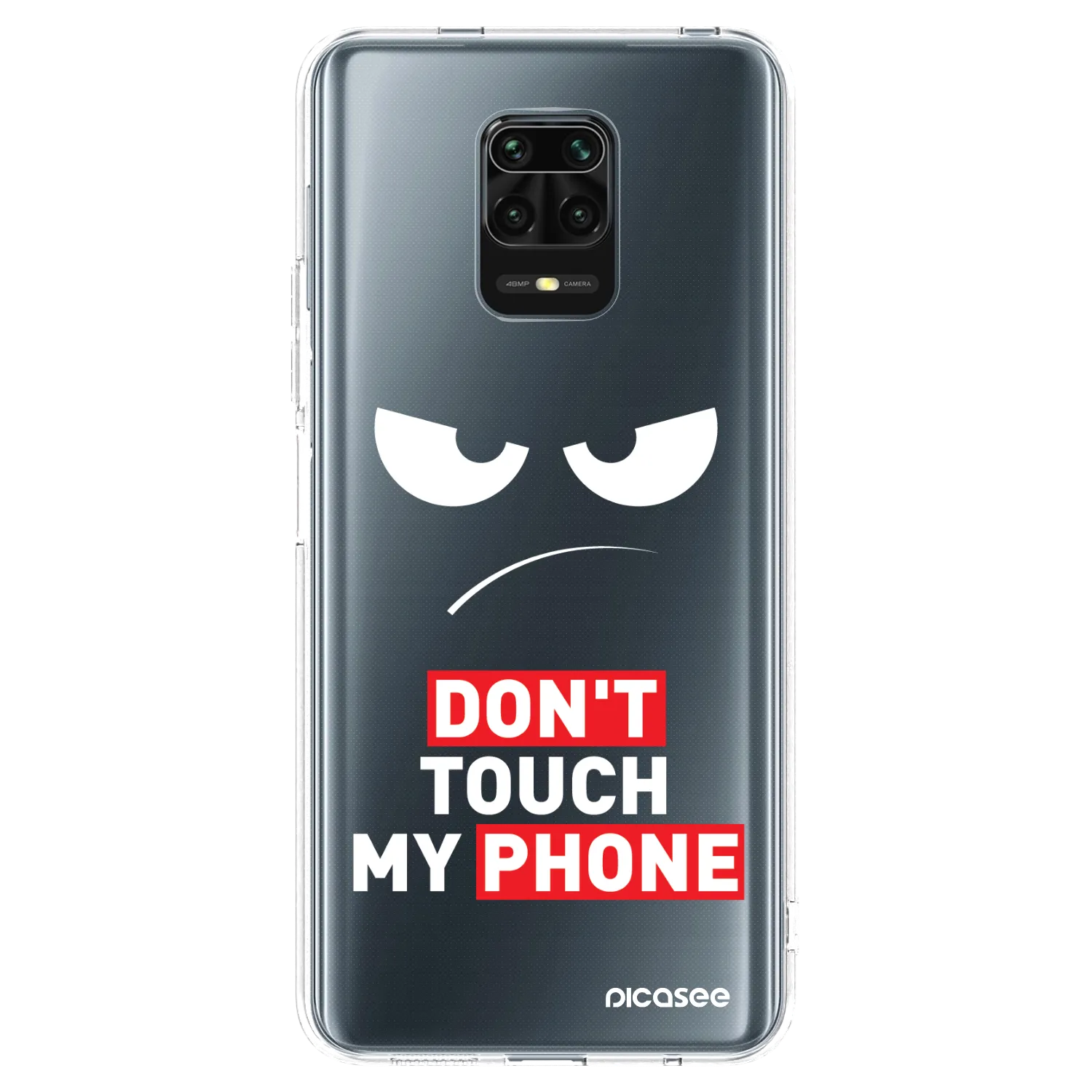 Picasee Xiaomi Redmi Note 9 Pro Hülle - Transparentes Silikon - Angry Eyes - Transparent