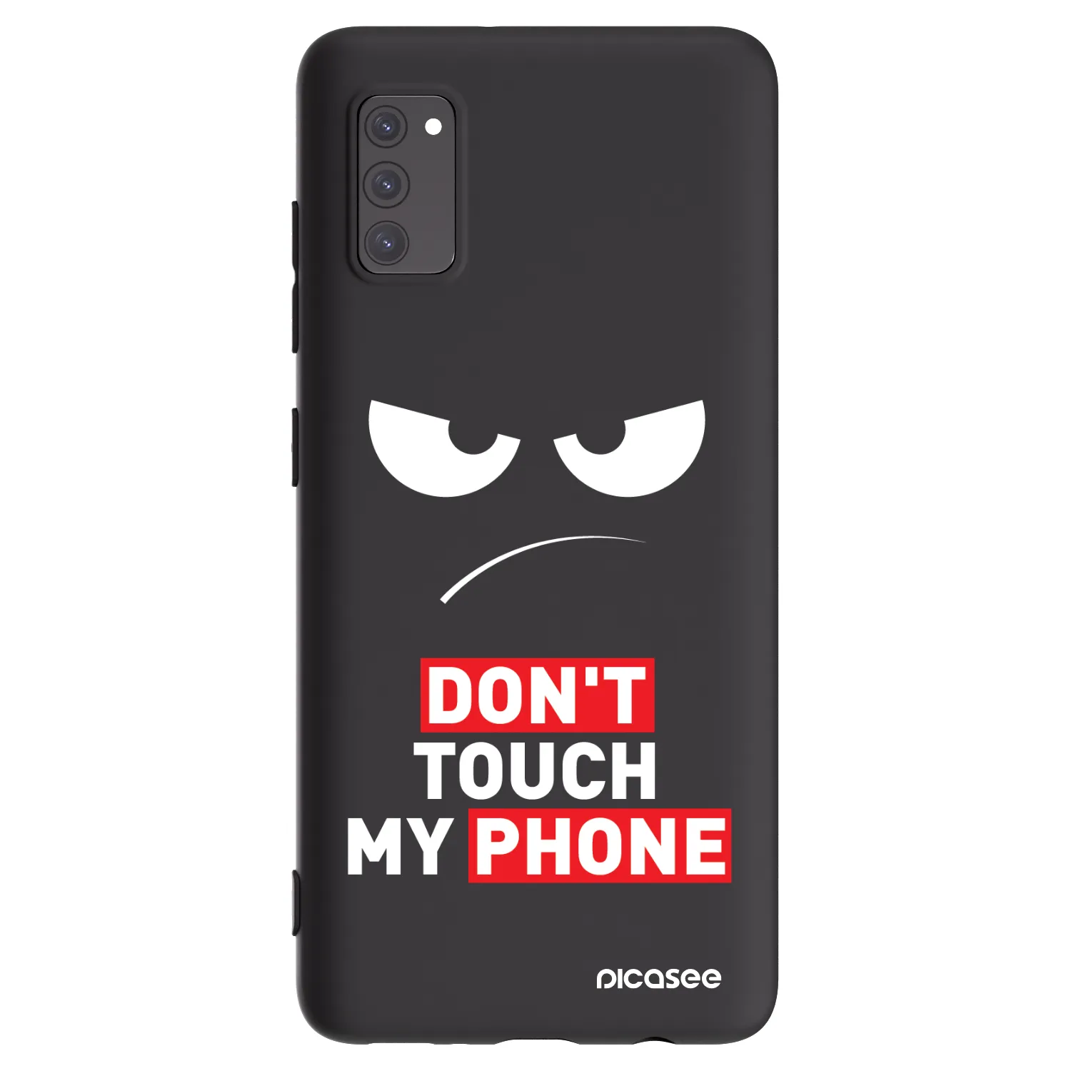 Picasee Samsung Galaxy A41 A415F Hülle - Schwarzes Silikon - Angry Eyes - Transparent