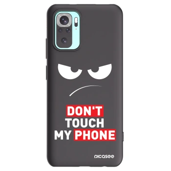 Picasee Xiaomi Redmi Note 10 Pro Hülle - Schwarzes Silikon - Angry Eyes - Transparent