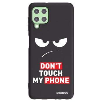 Picasee Samsung Galaxy A22 A225F 4G Hülle - Schwarzes Silikon - Angry Eyes - Transparent