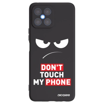 Picasee Honor X8 4G Hülle - Schwarzes Silikon - Angry Eyes - Transparent