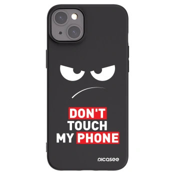 Picasee Apple iPhone 15 Plus Hülle - Schwarzes Silikon - Angry Eyes - Transparent