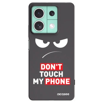 Picasee Xiaomi Redmi Note 13 5G Hülle - Schwarzes Silikon - Angry Eyes - Transparent