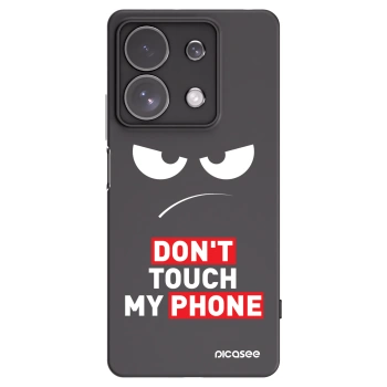 Picasee Xiaomi Redmi Note 13 Pro 4G Hülle - Schwarzes Silikon - Angry Eyes - Transparent