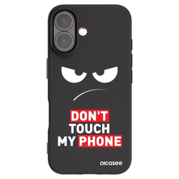 Picasee Apple iPhone 16 Hülle - Schwarzes Silikon - Angry Eyes - Transparent