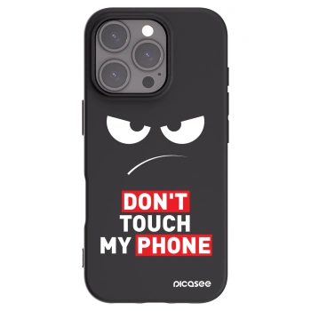Picasee Apple iPhone 16 Pro Hülle - Schwarzes Silikon - Angry Eyes - Transparent