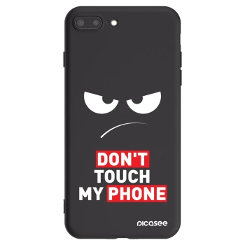 Picasee Apple iPhone 7 Plus Hülle - Schwarzes Silikon - Angry Eyes - Transparent