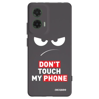Picasee Motorola Moto G35 5G Hülle - Schwarzes Silikon - Angry Eyes - Transparent