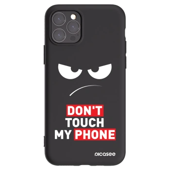 Picasee Apple iPhone 11 Pro Hülle - Schwarzes Silikon - Angry Eyes - Transparent