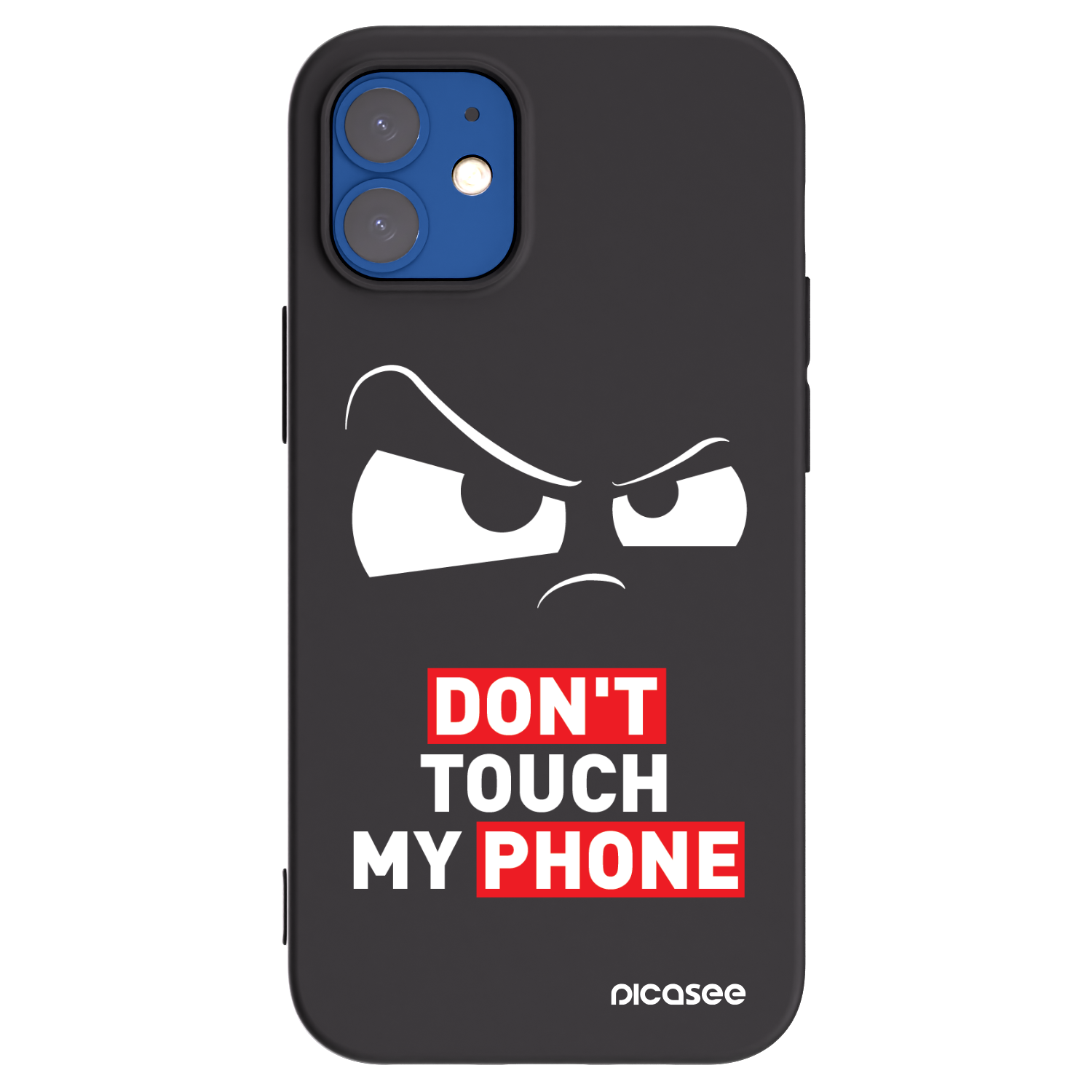 Picasee Apple iPhone 12 mini Hülle - Schwarzes Silikon - Cloudy Eye - Transparent