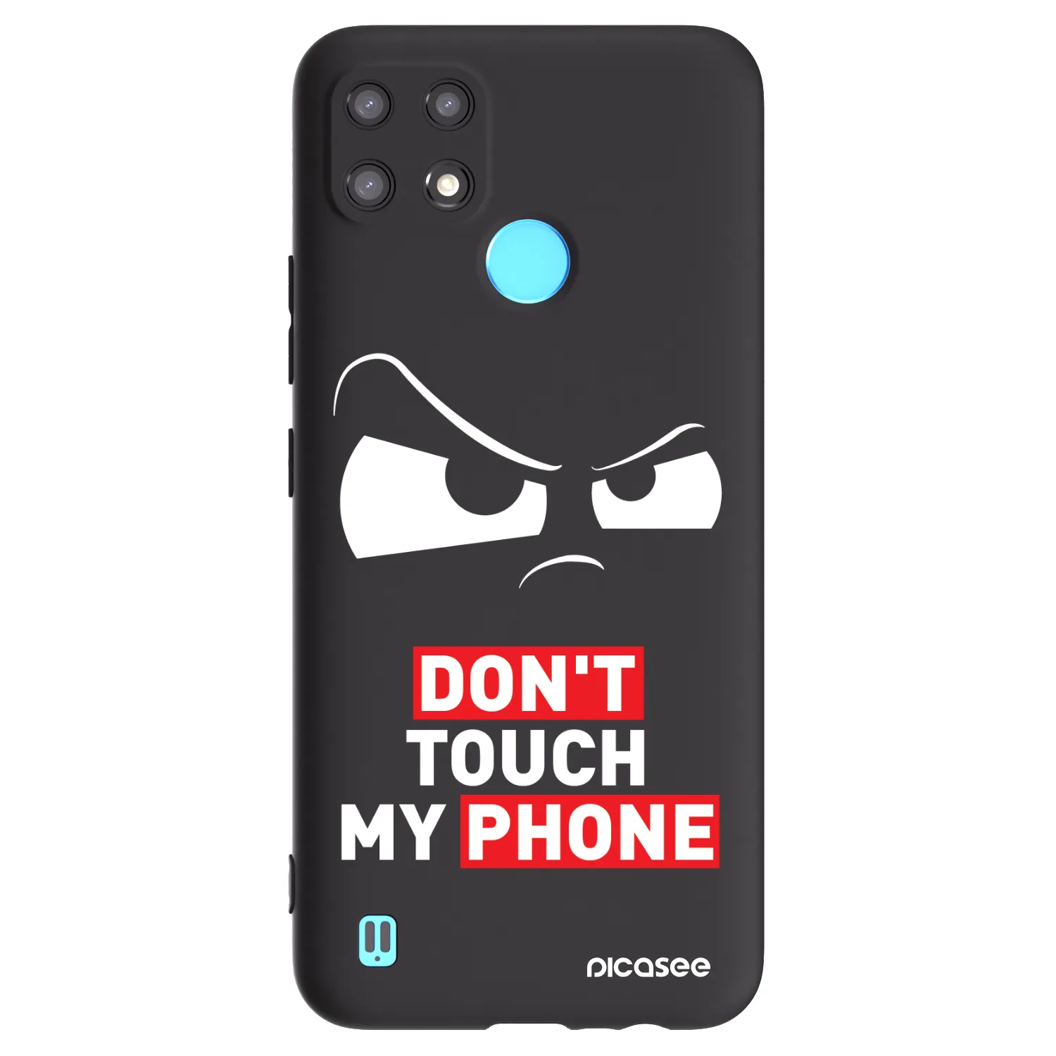 Picasee Realme C21 Hülle - Schwarzes Silikon - Cloudy Eye - Transparent