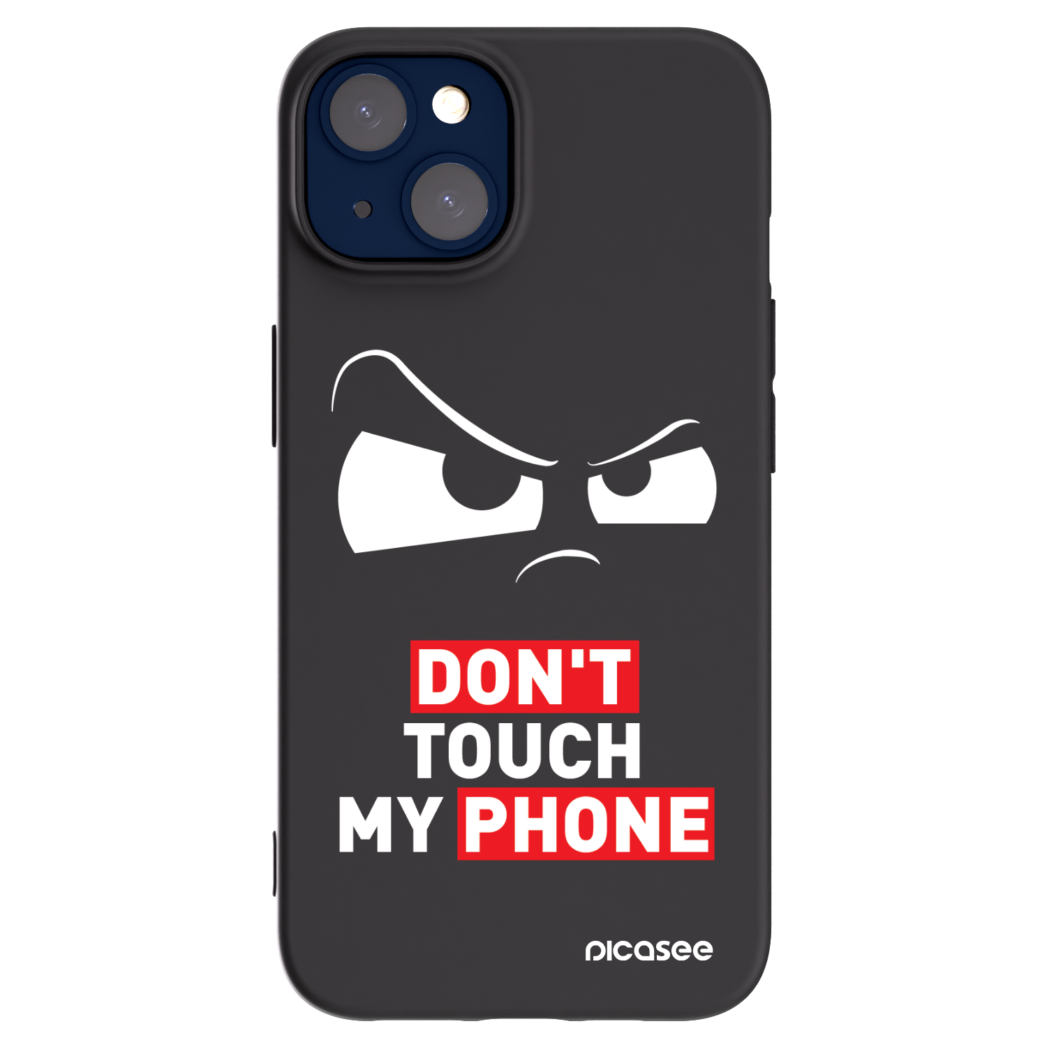 Picasee Apple iPhone 14 Hülle - Schwarzes Silikon - Cloudy Eye - Transparent