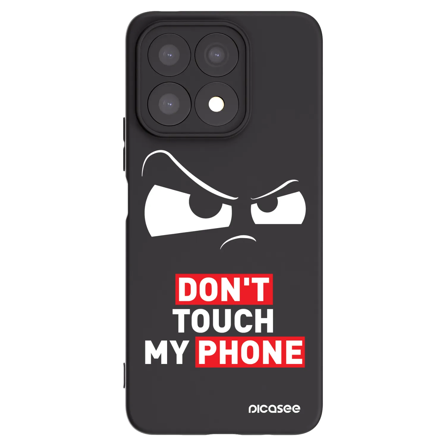 Picasee Honor X8a Hülle - Schwarzes Silikon - Cloudy Eye - Transparent