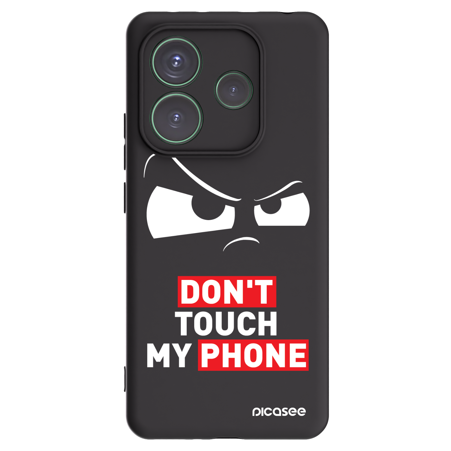 Picasee Xiaomi Redmi Note 14 5G Hülle - Schwarzes Silikon - Cloudy Eye - Transparent