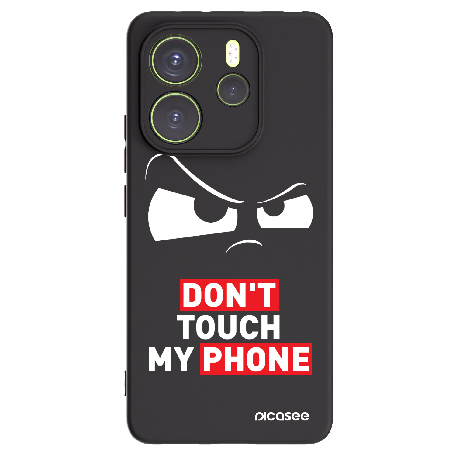Picasee Xiaomi Redmi Note 14 4G Hülle - Schwarzes Silikon - Cloudy Eye - Transparent