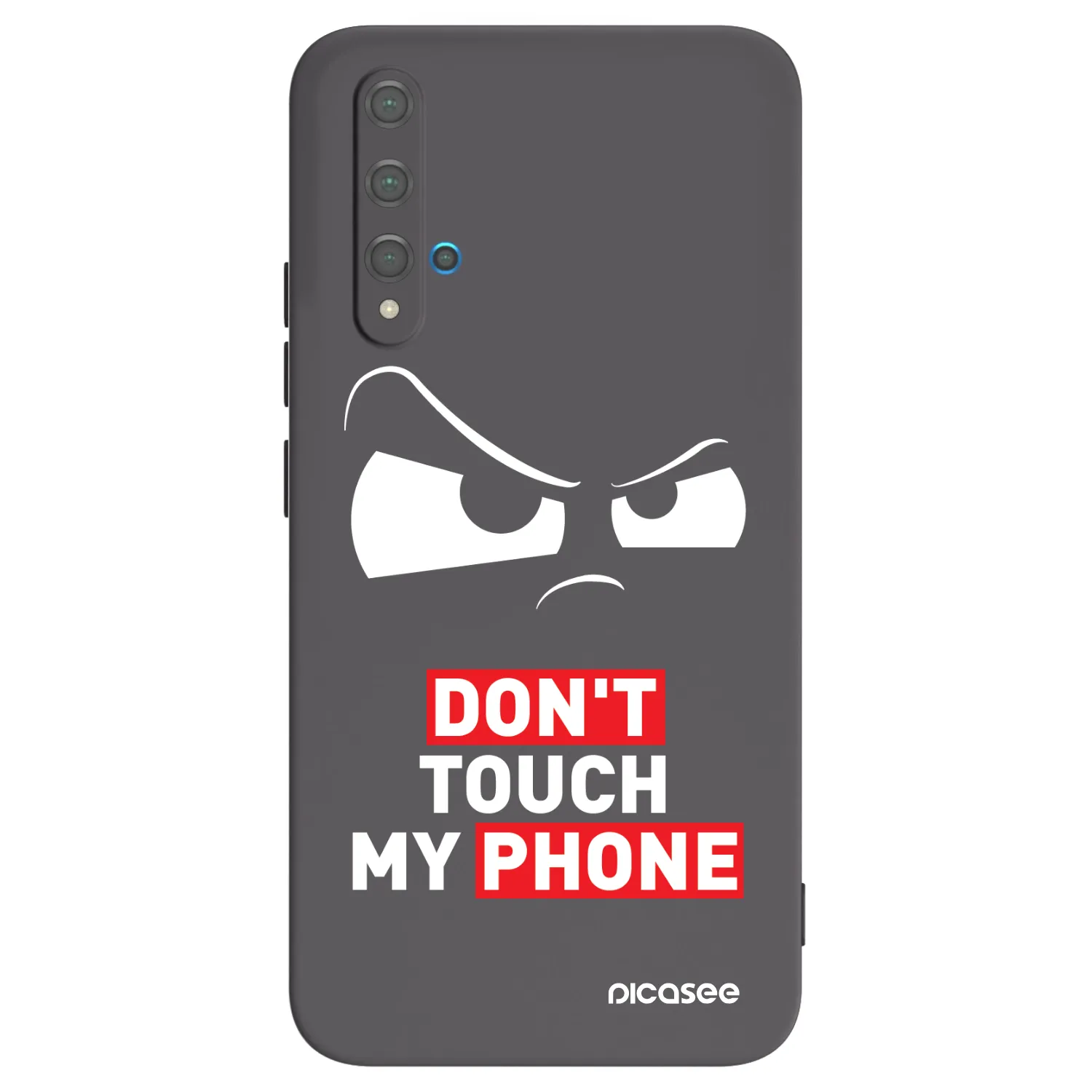 Picasee Huawei Nova 5T Hülle - Schwarzes Silikon - Cloudy Eye - Transparent