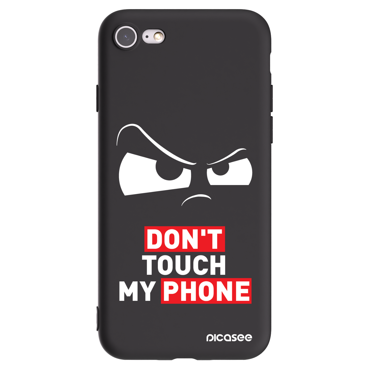 Picasee Apple iPhone SE 2020 Hülle - Schwarzes Silikon - Cloudy Eye - Transparent