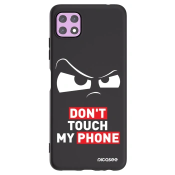 Picasee Samsung Galaxy A22 A226B 5G Hülle - Schwarzes Silikon - Cloudy Eye - Transparent