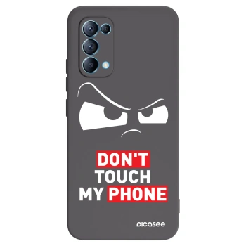 Picasee OPPO Reno 5 5G Hülle - Schwarzes Silikon - Cloudy Eye - Transparent