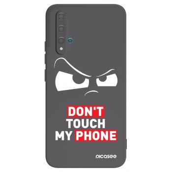 Picasee Huawei Nova 5T Hülle - Schwarzes Silikon - Cloudy Eye - Transparent