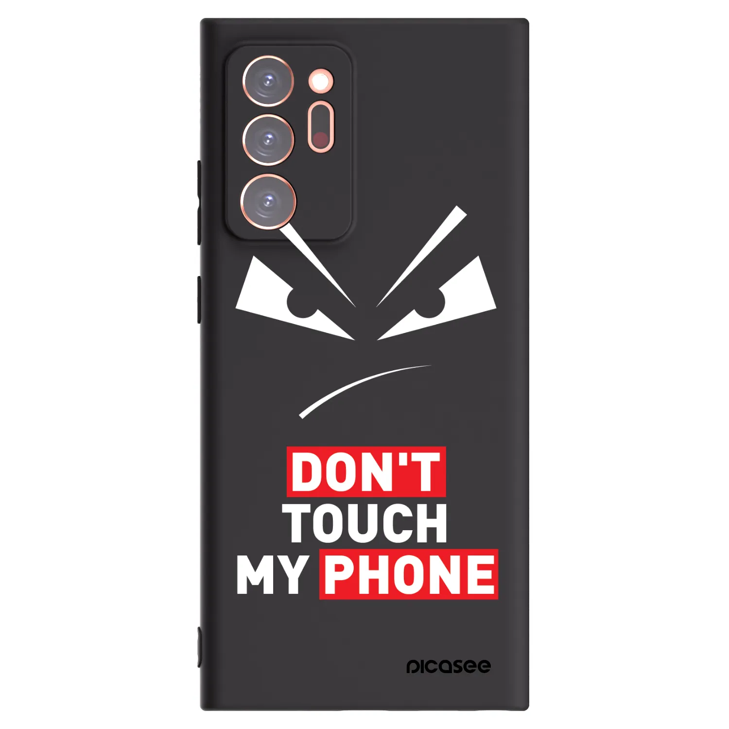 Picasee Samsung Galaxy Note 20 Ultra Hülle - Schwarzes Silikon - Evil Eye - Transparent