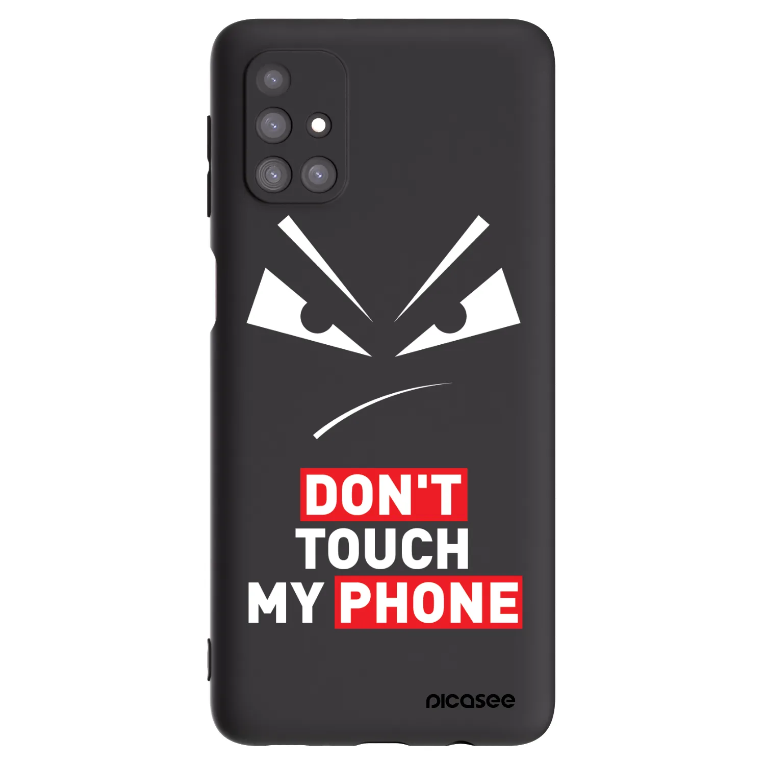 Picasee Samsung Galaxy M31s Hülle - Schwarzes Silikon - Evil Eye - Transparent