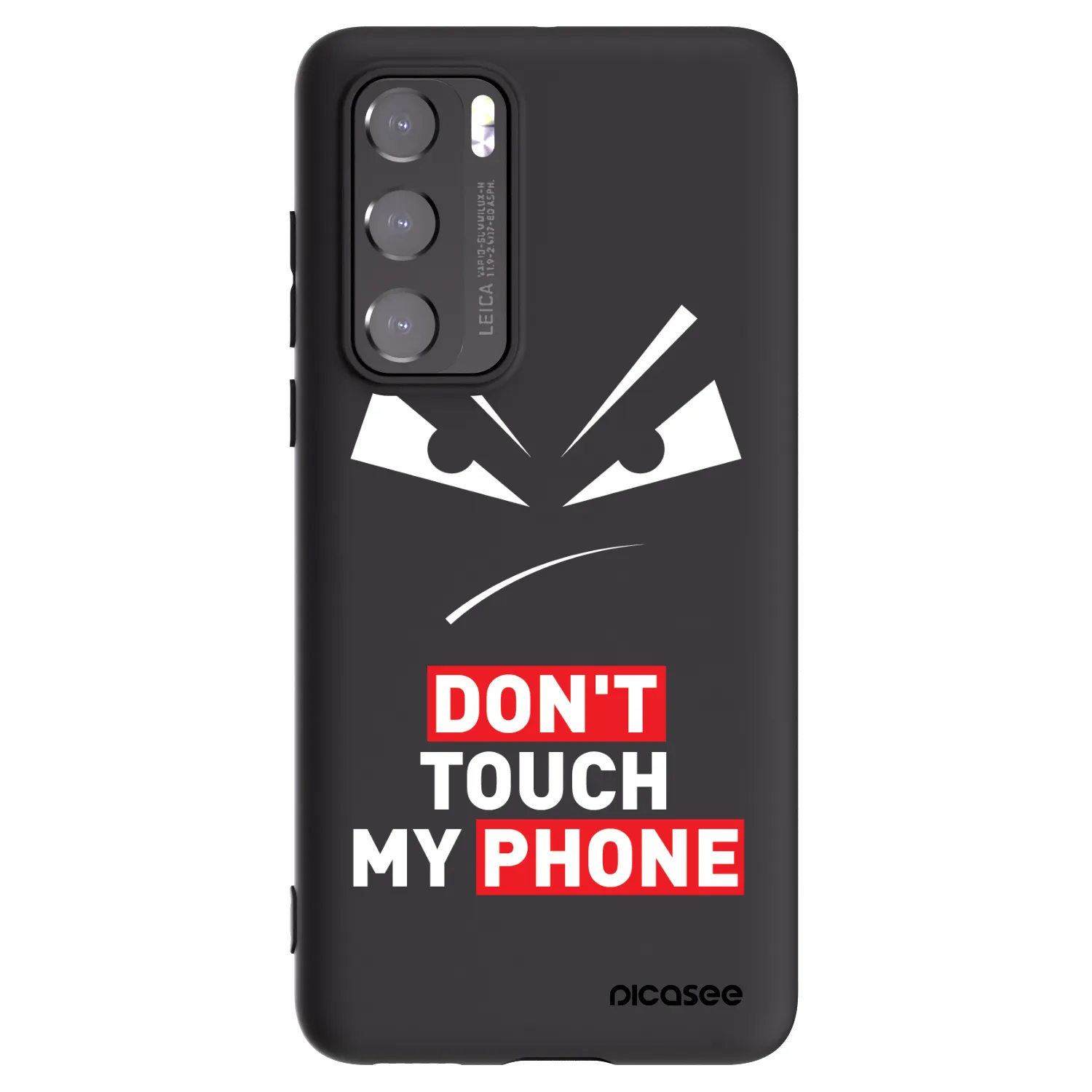 Picasee Huawei P40 Hülle - Schwarzes Silikon - Evil Eye - Transparent