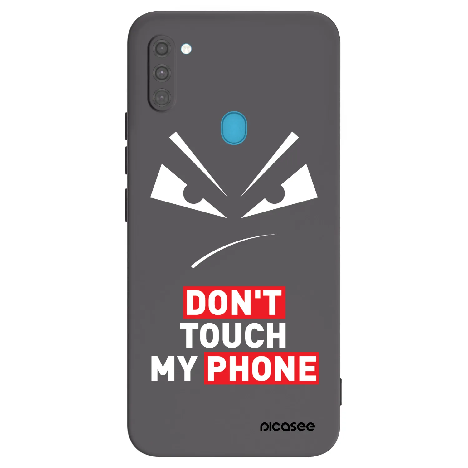 Picasee Samsung Galaxy M11 Hülle - Schwarzes Silikon - Evil Eye - Transparent