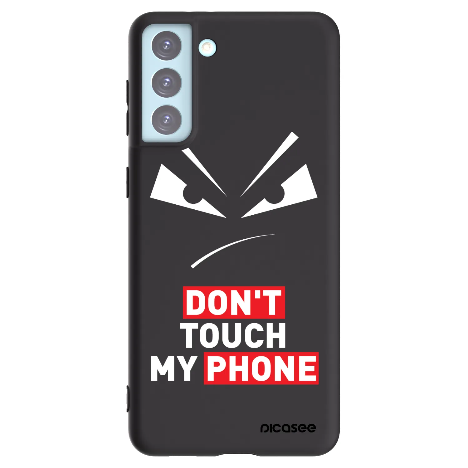 Picasee Samsung Galaxy S21+ 5G G996F Hülle - Schwarzes Silikon - Evil Eye - Transparent
